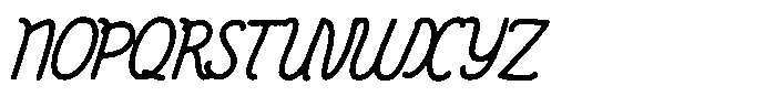 Friendly Note Rough Italic Font UPPERCASE