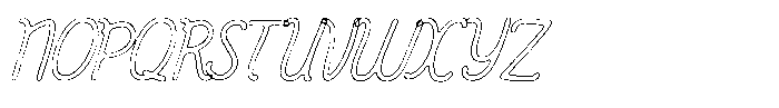 Friendly Note Rough Outline Italic Font UPPERCASE