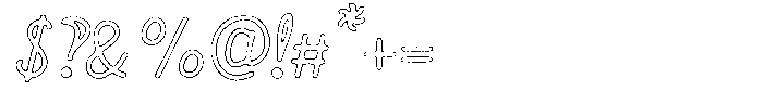 Friendly Note Rough Outline Font OTHER CHARS