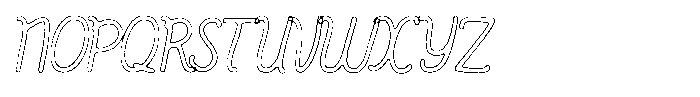 Friendly Note Rough Outline Font UPPERCASE