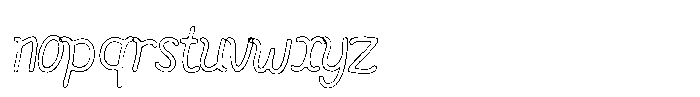 Friendly Note Rough Outline Font LOWERCASE
