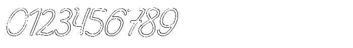 Friendly Note Rust Outline Italic Font OTHER CHARS