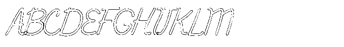 Friendly Note Rust Outline Italic Font UPPERCASE