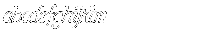 Friendly Note Rust Outline Italic FONT
