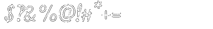 Friendly Note Rust Outline Font OTHER CHARS