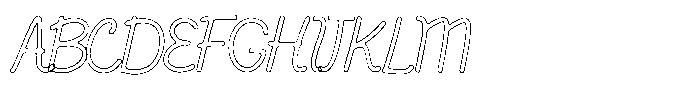 Friendly Note Rust Outline Font UPPERCASE