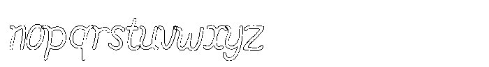 Friendly Note Rust Outline Font LOWERCASE