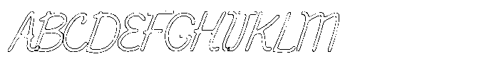 Friendly Note Scratch Outline Italic Font UPPERCASE