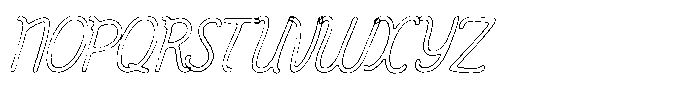 Friendly Note Scratch Outline Italic Font UPPERCASE