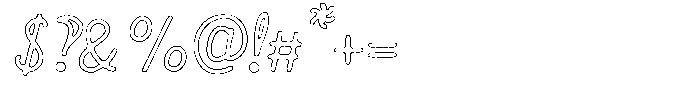 Friendly Note Scratch Outline Font OTHER CHARS