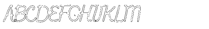 Friendly Note Scratch Outline Font UPPERCASE