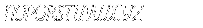 Friendly Note Scratch Outline Font UPPERCASE