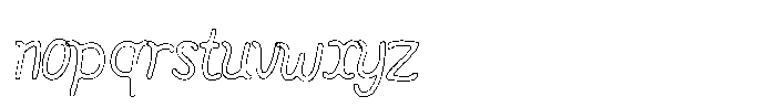 Friendly Note Scratch Outline Font LOWERCASE