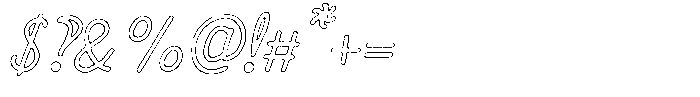Friendly Note Worn Outline Italic Font OTHER CHARS