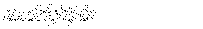 Friendly Note Worn Outline Italic FONT