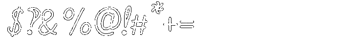 Friendly Note Worn Outline Font OTHER CHARS
