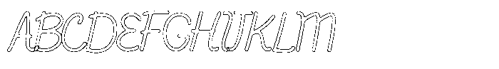Friendly Note Worn Outline Font UPPERCASE
