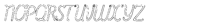 Friendly Note Worn Outline Font UPPERCASE