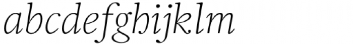 Frigga Extra Light Italic Font LOWERCASE