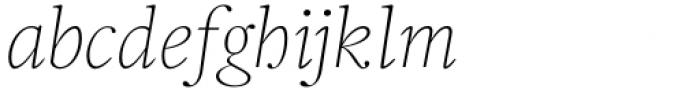 Frigga Thin Italic Font LOWERCASE