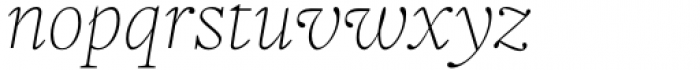 Frigga Thin Italic Font LOWERCASE