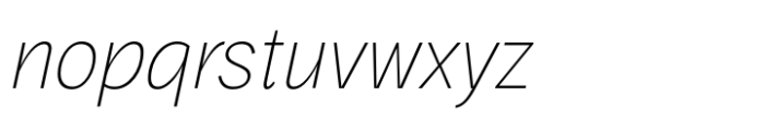 Frock Thin Italic Font LOWERCASE