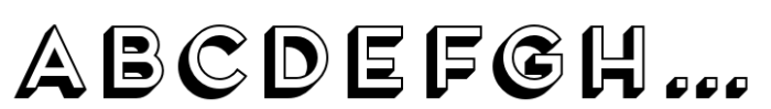 Frontage Pro 3 D Font UPPERCASE