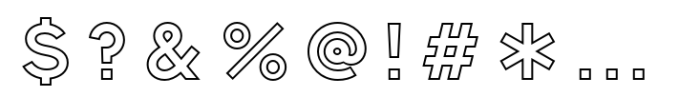 Frontage Pro Outline Font OTHER CHARS