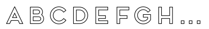 Frontage Pro Outline Font UPPERCASE