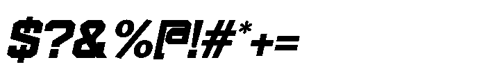Frontally Italic Font OTHER CHARS