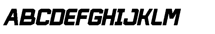 Frontally Italic Font UPPERCASE