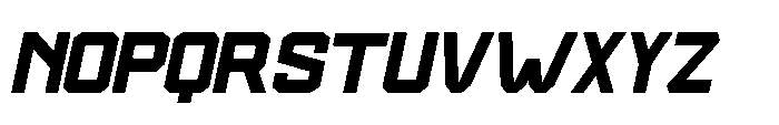 Frontally Italic Font UPPERCASE