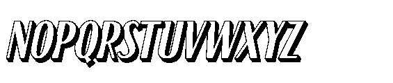 Frosteca Extrude Italic Font UPPERCASE