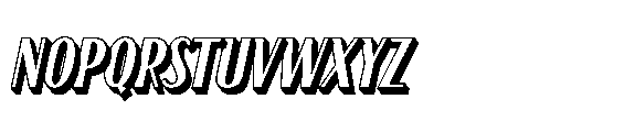 Frosteca Extrude Italic Font LOWERCASE