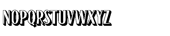 Frosteca Extrude Regular Font LOWERCASE