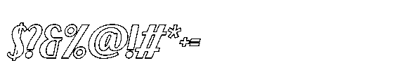 Frosteca Outline Italic Font OTHER CHARS