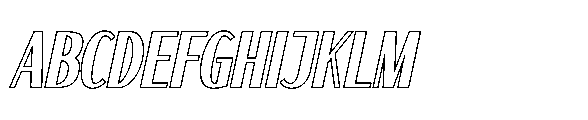 Frosteca Outline Italic Font UPPERCASE