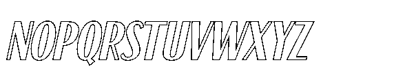 Frosteca Outline Italic Font UPPERCASE
