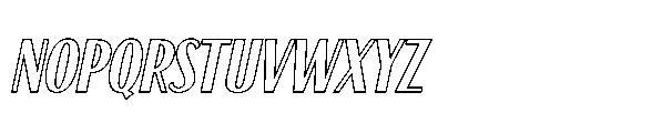 Frosteca Outline Italic Font LOWERCASE