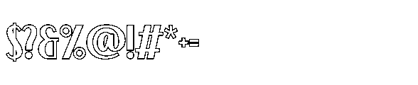 Frosteca Outline Regular Font OTHER CHARS
