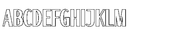 Frosteca Outline Regular Font UPPERCASE
