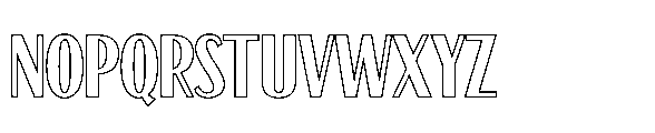 Frosteca Outline Regular Font UPPERCASE