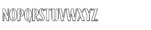 Frosteca Outline Regular Font LOWERCASE