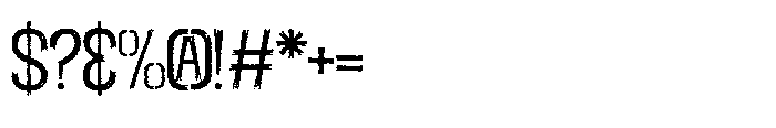 Froth Rough Font OTHER CHARS