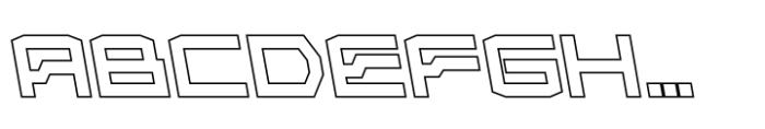 Froxa Bold Backslant Outline Font UPPERCASE