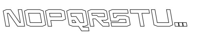 Froxa Bold Backslant Outline Font UPPERCASE