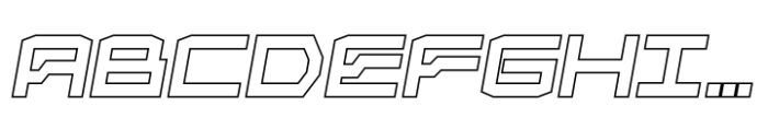 Froxa Bold Slant Outline Font UPPERCASE