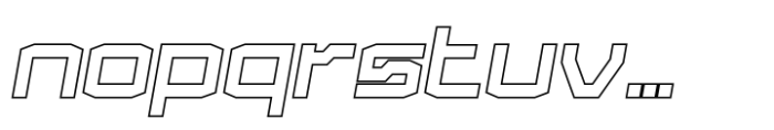 Froxa Bold Slant Outline Font LOWERCASE