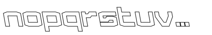 Froxa Extrabold Backslant Outline Font LOWERCASE