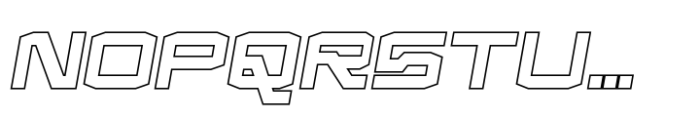 Froxa Extrabold Slant Outline Font UPPERCASE